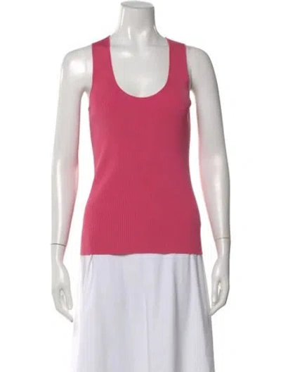 Pre-owned Helmut Lang Scoop Neck Sleeveless Top In Red
