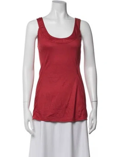 Pre-owned Helmut Lang Scoop Neck Sleeveless Top In Red