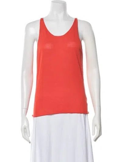 Pre-owned Helmut Lang Scoop Neck Sleeveless Top W/ Tags In Orange