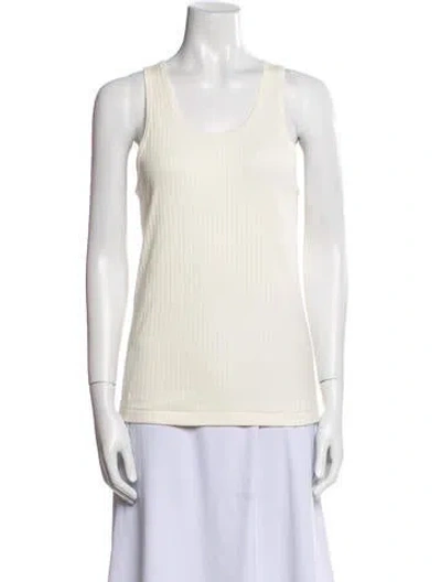 Pre-owned Helmut Lang Scoop Neck Sleeveless Top In White