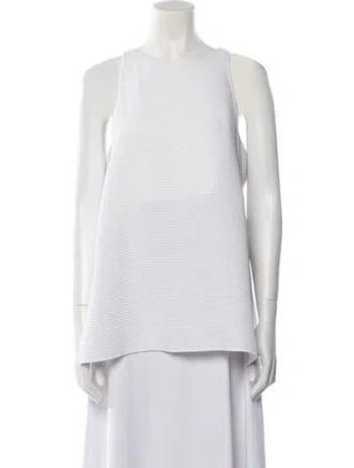 Pre-owned Helmut Lang Scoop Neck Sleeveless Top In White
