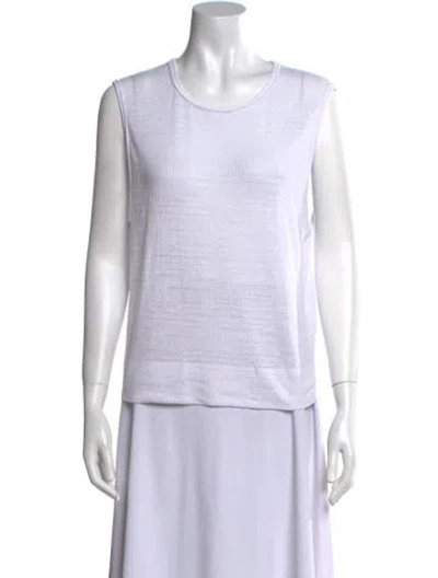 Pre-owned Helmut Lang Scoop Neck Sleeveless Top In White