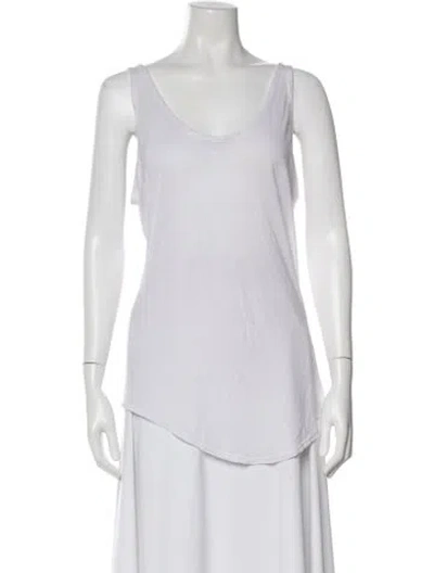 Pre-owned Helmut Lang Scoop Neck Sleeveless Top In White