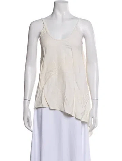 Pre-owned Helmut Lang Scoop Neck Sleeveless Top In White