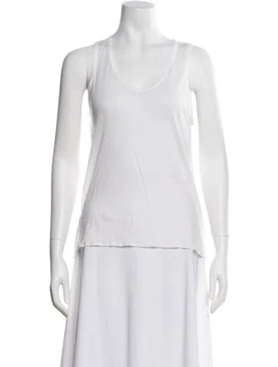 Pre-owned Helmut Lang Scoop Neck Sleeveless Top In White