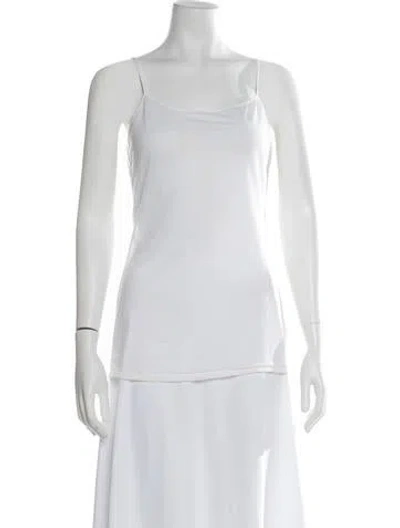 Pre-owned Helmut Lang Scoop Neck Sleeveless Top In White
