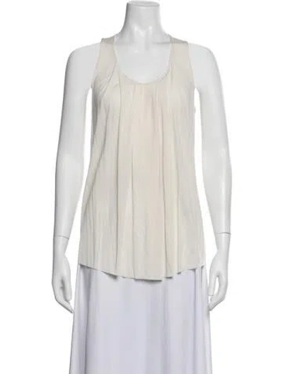 Pre-owned Helmut Lang Scoop Neck Sleeveless Top In White