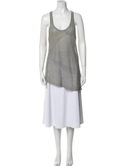 Pre-owned Helmut Lang Scoop Neck Sleeveless Tunic In Gray