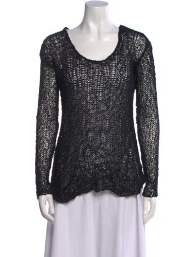 Pre-owned Helmut Lang Scoop Neck Sweater In Black