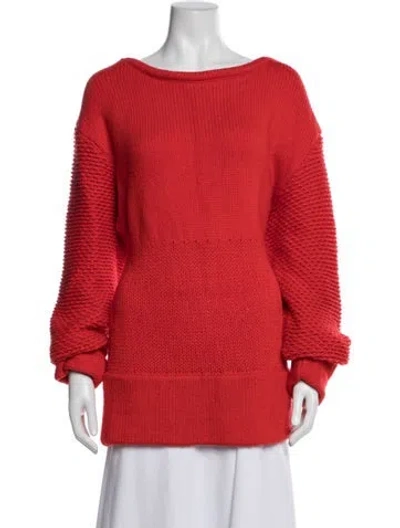 Pre-owned Helmut Lang Scoop Neck Sweater In Red