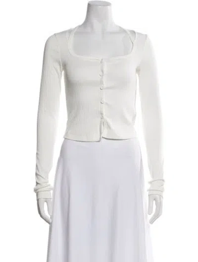 Pre-owned Helmut Lang Scoop Neck Sweater In White