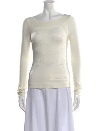 Pre-owned Helmut Lang Scoop Neck Sweater In White