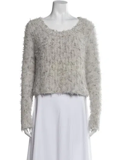 Pre-owned Helmut Lang Scoop Neck Sweater In White