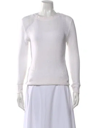 Pre-owned Helmut Lang Scoop Neck Sweater In White