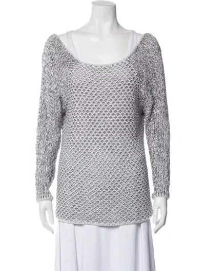 Pre-owned Helmut Lang Scoop Neck Sweater In White