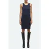 Helmut Lang Soft Ribbed Tank Dress In Blue