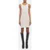 Helmut Lang Scoop Neck Tank Dress In Ivory