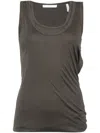 Helmut Lang Double-layered Tank Top In Green