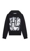 Helmut Lang Black Scribble Hoodie In 黑色、白色