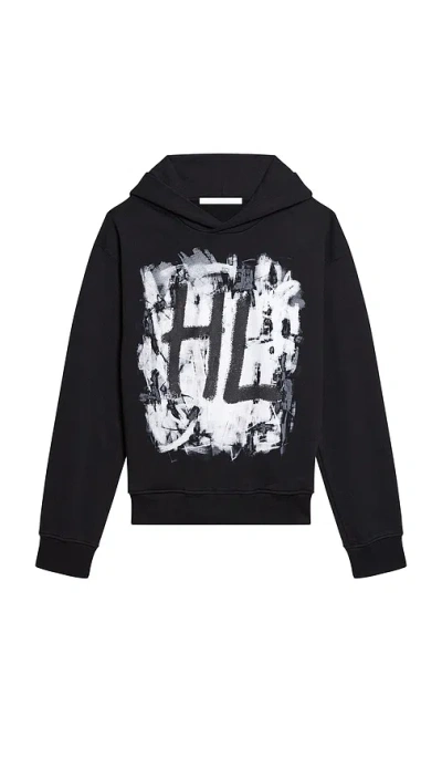 Helmut Lang Scribble Hoodie In Black