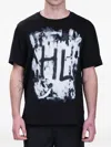 Helmut Lang Scribble Crew Neck Graphic Print Short Sleeves