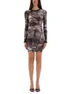 Helmut Lang Scribble Twisted Dress