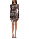 Helmut Lang Scribble Twisted Dress