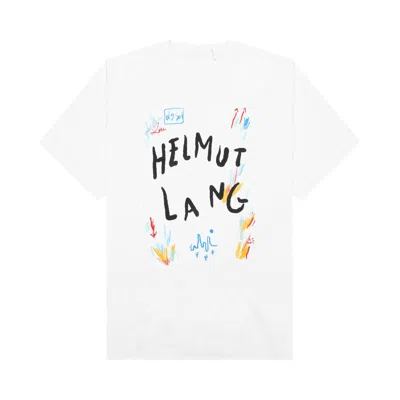 Pre-owned Helmut Lang Scribbled Logo Tee 'white' | Men's Size S