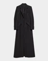 Helmut Lang Sculpted Apex Maxi Coat In Black