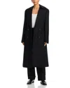 Helmut Lang Sculptural Double Breasted Coat In Black