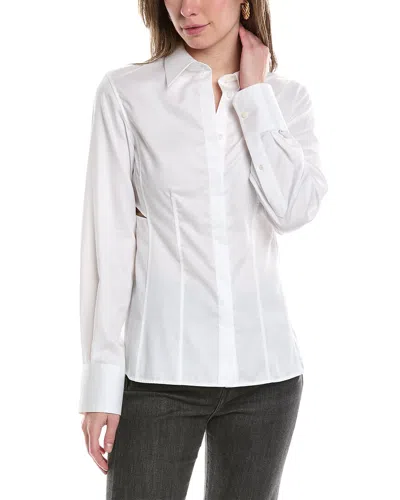 Helmut Lang Seamed Slash Shirt In White