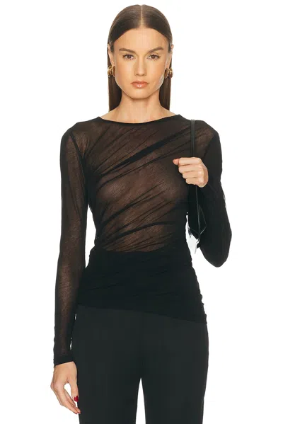 Helmut Lang Seamed Wind Top In Black
