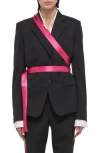 Helmut Lang Seat Belt Virgin Wool Blazer In Black