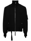 Helmut Lang Men's Wool Full-zip Bomber Jacket In Black