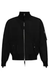 Helmut Lang Men's Wool Full-zip Bomber Jacket In Black