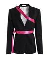 Helmut Lang Seat Belt Virgin Wool Blazer In Black