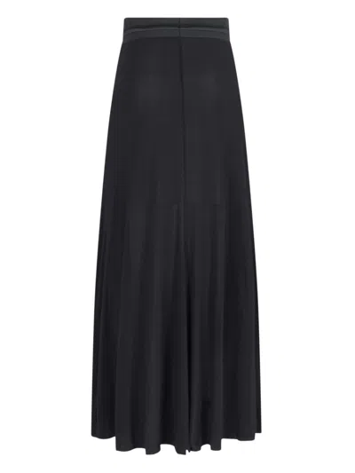 Helmut Lang Semi-transparent Maxi Skirt In Black