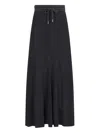 Helmut Lang Semi-transparent Maxi Skirt In Black  