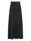 Helmut Lang Semi-transparent Maxi Skirt In Black