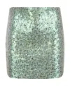 Helmut Lang Sequin-embellished Mesh Miniskirt In Green