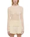 Helmut Lang Shadow Striped Sweater In Ivory