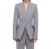 Helmut Lang Shawl Apex Blazer In Light Grey Melange In Gray