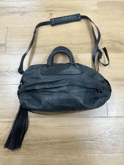Pre-owned Helmut Lang Shayne Oliver Ponney Tail Leather Bag In Black