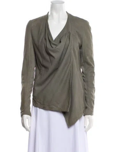 Pre-owned Helmut Lang Shearling Fur Jacket In Gray
