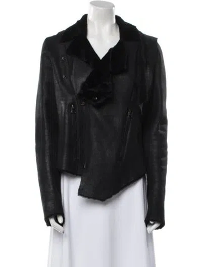 Pre-owned Helmut Lang Shearling Fur Jacket W/ Tags In Black
