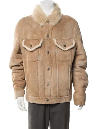Pre-owned Helmut Lang Shearling Jacket In Neutrals