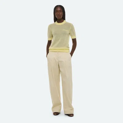 Helmut Lang Sheer Baby Tee In Yellow