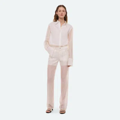 Helmut Lang Sheer Bootcut Trousers In Pink