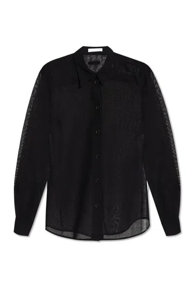 Helmut Lang Sheer Classic Shirt In Black