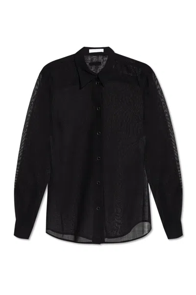 Helmut Lang Sheer Classic Shirt In Black
